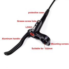 Chooee Bicycle Hydraulic Disc Brake MTB Hydraulic Disc Brake Rear Left, Tube 1450 mm Long, Black