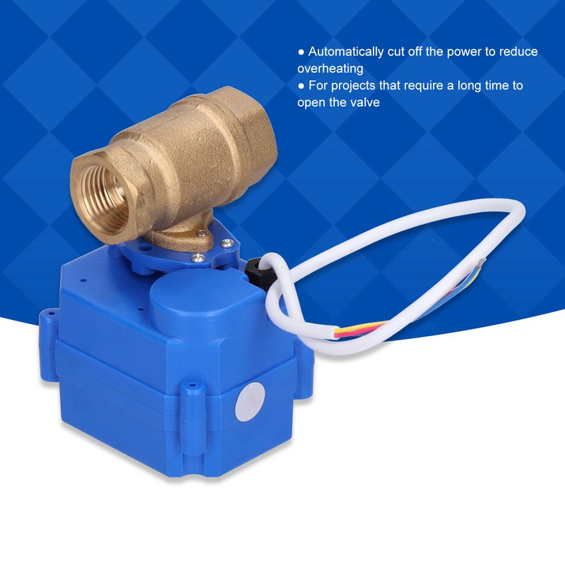 Motorized Ball Valve DN15 Brass Mini Electric Hydraulic Pipe Fittings