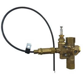 1/2" NPT Combination Pilot, Unloader, Check Valve plus Throttle Control Cable for 6.5HP Gas air Compressors and Below (140-175 PSI, 18" Throttle Control Cable & Unloader Valve)