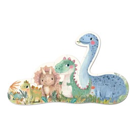 APLI Kids 20124 -Puzzle progressivo da 15 pezzi con dinosauri per bambini piccoli progressivo