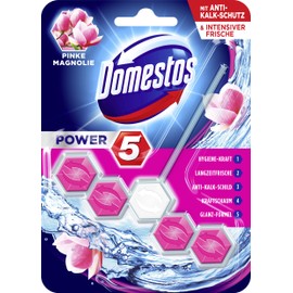 Domestos Toilet Power Brick 5 Pink Magnolia, 55 ml