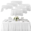 Ptwola 6PCS Plastic Table Skirts Stain Proof Table Cloths Set