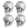 4PCS Tire Valve Caps Skull Style Anti Oxidization Universal for