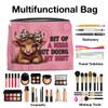 UPNEGE Inspirational Highland Cow Makeup Bag Gifts for Women Wild