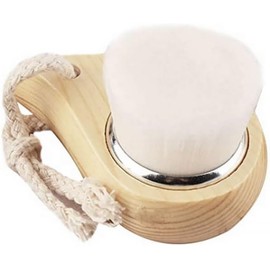 Cepillo de limpiador facial con mango de madera limpieza suave de cerdas para el cuidado de la cara para mujeres, cuidados faciales herramienta limpia