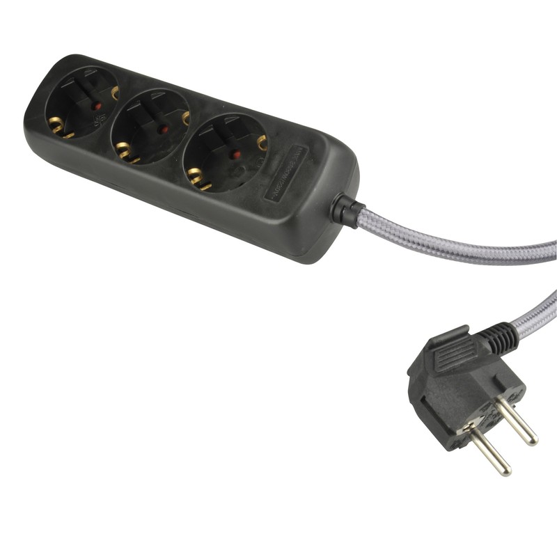 UNITEC TSD Triple 1.4 m Textile Cable Grey/Black