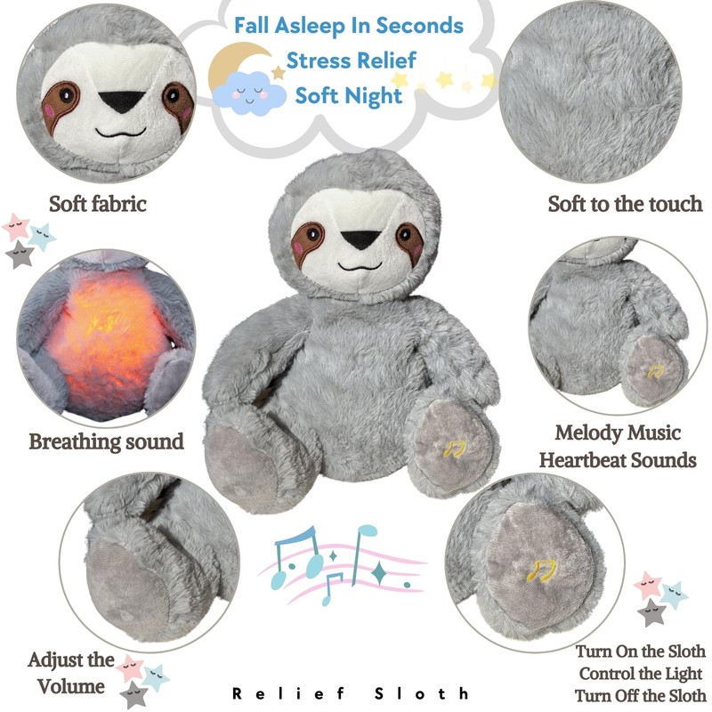 Anxiety Relief Koala, Breathing Teddy Anxiety Bear with Calming Music,
