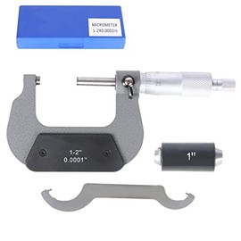 marddpair Micrometer 1-2 Inch 0.0001 Inch Precision Outside Micrometer Carbide Tipped