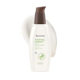 Aveeno Hidratante facial diario positivamente radiante SPF 30, 2.3 fl. oz | Amplio espectro SPF 30, con avena antioxidante y soja iluminadora, no gras