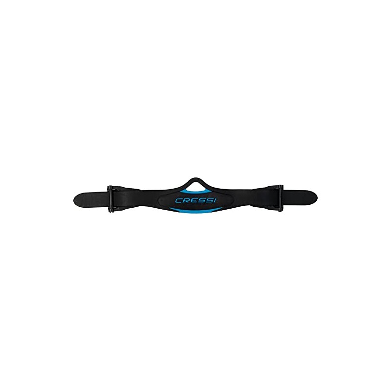 Cressi Strap & Buckles Assembly for Bonete/Tonga, Black/Blue