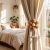 4Pcs Flower Curtain Tie Backs Hand Knitted Rope Tie Backs