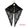 Zcbzbn Openwork Lace Fringe Triangular Scarf, Lace, Veil, Classic, Breathable,