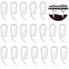 YOFASEN Curtain Hooks Plastic White - Premium & Heavy Duty Drapery Hooks Perfect for Windows, Doors & Shower Curtains - Fits All Types of Curtains, 100 PCS