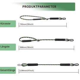 WWFFEN 120 cm Swing Attachment Tree, Hanging Hammock Hanging Chair Attachment, Rope with Carabiner Adjustable Rope Outdoor Tree Swing Playground Swing Hanging, Diameter 12 cm/453 kg