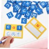 KICHOUSE 1Set Alphabet Blocks Spelling Puzzle for Learning Interactive Educational