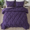 Andency Purple Comforter Twin(66x90Inch), 2 Pieces(1 Pintuck Comforter, 1 Pillowcase) Microfiber Pinch Pleat Comforter Set Twin Size, Lightweight and Soft Bedding Comforter Set
