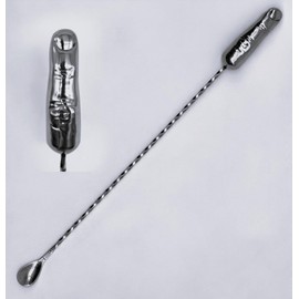 National Finger Company, Finger Cocktail Stirrer, Tipsy Finger, 36 cm, Stainless Steel Life-Size Finger Spoon, Funny Bar Spoon, Novelty Cocktail Stirrer, Gag Gift, Quirky Bar Tool