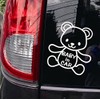 nc-smile BABY IN CAR Sticker Bear (White)