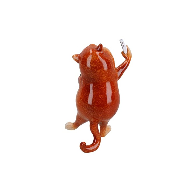 AB Tools Ginger Fat Taking Cat Selfie Picture Ornament Statue
