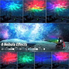 Astronaut Star Projector, Star Projector Galaxy Light for Kids，8 Modes Remote and 270° Adjustable Led Lights for Bedroom, Girls Room Decoration, Home Theater, Ceiling, Timer (Black Guitar)