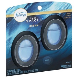 Febreze Odor Eliminator Small Spaces Air Freshener Wood (2 pack),2 Count (Pack of 1)