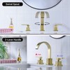 TRUSTMI 8 Inch Widespread Bathroom Faucet Brushed Gold, 3 Hole
