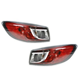 TRQ Rear Driver & Passenger Side Tail Light Set Outer Fits 2010 2011 2012 2013 Mazda 3 GS Sedan GT Sedan GX Sedan i Sedan S Sedan