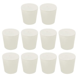 sourcing map Rubber Tapered Plug 22mm to 30mm Solid Test Tubes Bungs Stopper White for Lab Home 10 Pieces