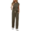 GRECERELLE Two Piece Outfits Women Summer Short Sleeve Tracksuit Womens