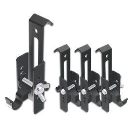 NACETURE Adjustable Brick Wall Clips (4 Pack) – No-Drill Brick Hooks for Hanging Decor – Fits 2¼" to 3" Bricks – Heavy Duty Outdoor Hangers for Wreaths, Light