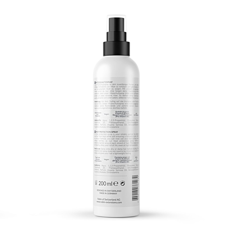 Rubin Extensions Hitzeschutzspray mit Arganöl und UV-Schutz – Haircare, Schutz