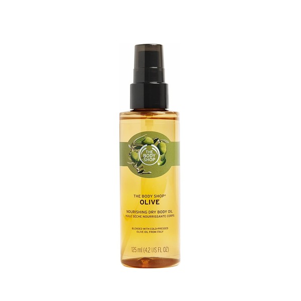 The Body Shop Official Dry Body Oil, Olive, 4.2 fl oz (125 ml), Genuine Product