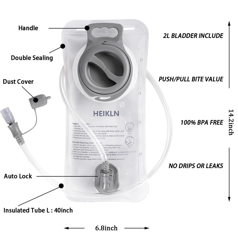 Hydration Backpack,Lightweight Water Backpack with 2L Water Bladder Running Hydration