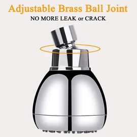 Aisoso High Pressure Shower Head 3 Inches Anti-clog Anti-leak Fixed Showerhead Chrome with Adjustable Swivel Brass Ball Joint for Relaxing and Comfortable Shower Experience