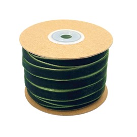 Amerisky Velvet Ribbon 10mm, Wrapping Ribbon for Crafts Christmas Decoration Gift Packaging 20 Yards (Dark Green)