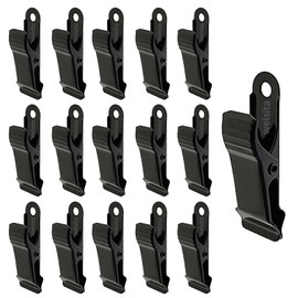 16 Pcs Mini Metal Alligator Clips, Small Spring Clamps Metal Clips for Wire Holding, Snack Sealing, Paper Clamping, Craft Work, Photo Display (Black)