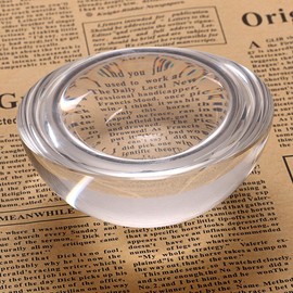 3.9" Magnifying Glass Dome Paperweight Photography Decoration 5X Optical Magnifier Reading Aid for Reading Blueprints Maps