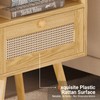 SUPERJARE Nightstands Set of 2, Night Stands with Charging Station