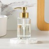 Enra Thick Glass Soap Dispenser with Stainless Steel Gold Pump,12oz