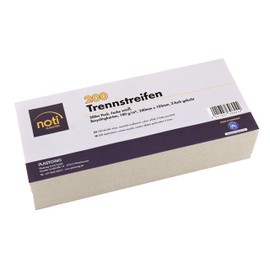 200 Dividers in White, 24 x 10.5 cm, Punched, 180 g/m² Recycled Cardboard, for Sorting Documents, Printable