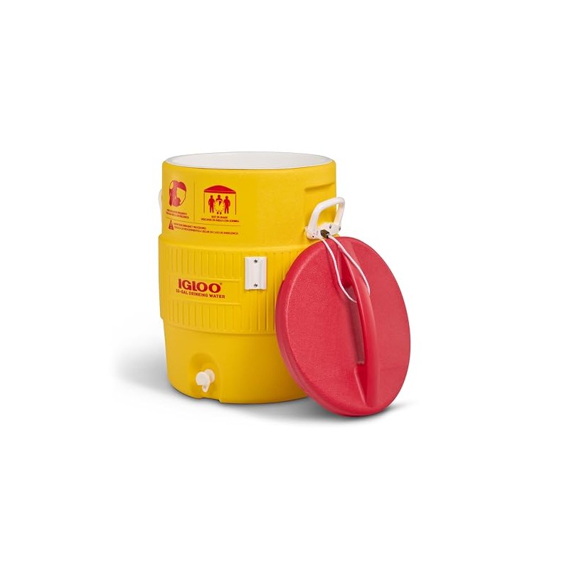 Igloo 385-4101 400 Series Coolers, 10 gal, Red/Yellow