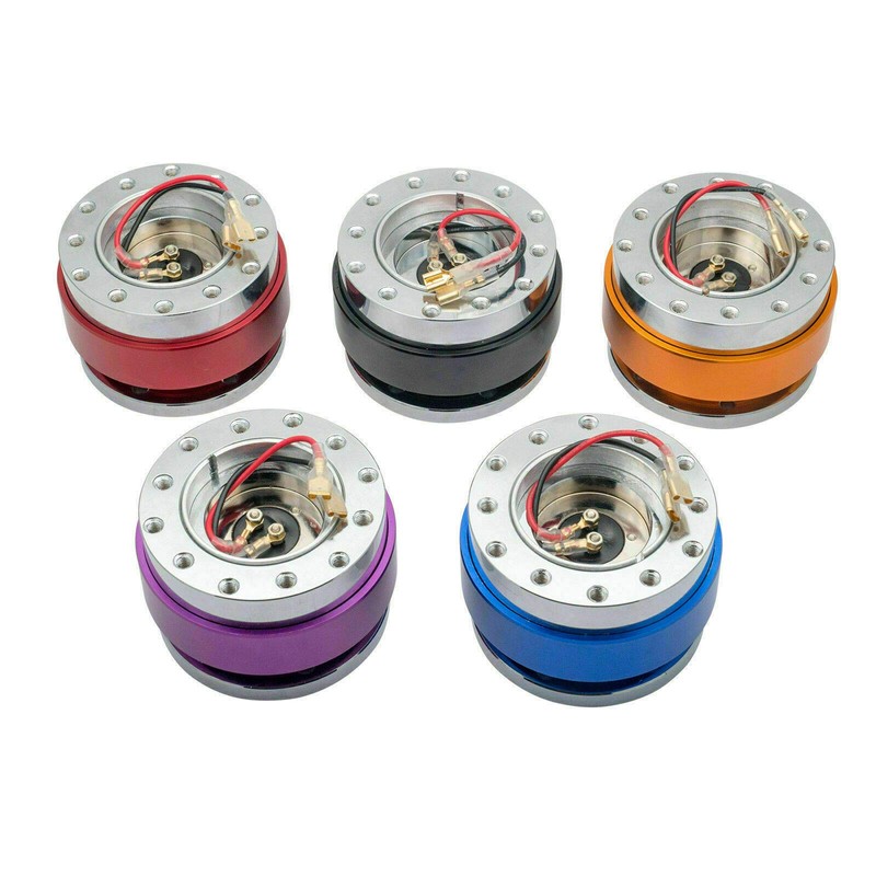 Riloer 9 Hole Car Steering Wheel Quick Release Universal Quick