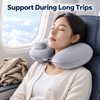 Inflatable Travel Neck Pillow – U-Shaped Portable Airplane Pillow with