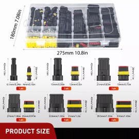 Nilight 622PCS 1 2 3 4 5 6 Pin Electrical Connector ?Plug Male Female Terminal
