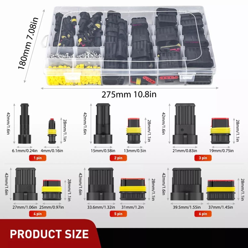 Nilight 622PCS 1 2 3 4 5 6 Pin Electrical