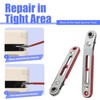 FyMosem 2Pcs Mini Ratchet Screwdriver Wrench Set Elbow Head &