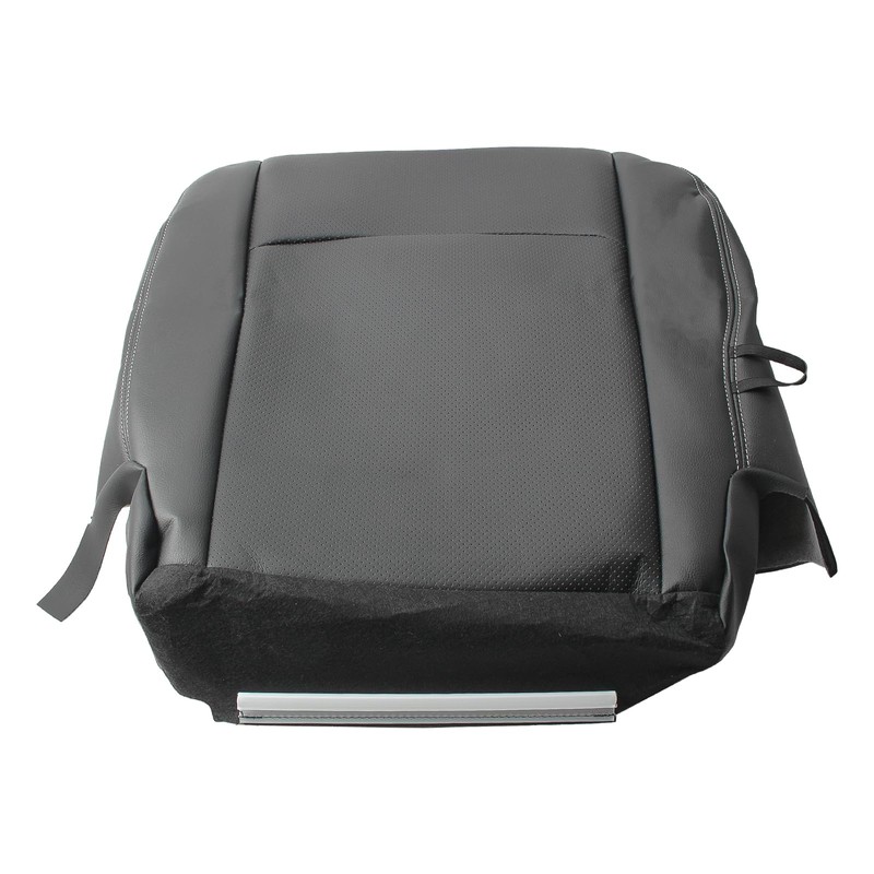 AUTOKAY Driver & Passenger Bottom Perforated Leather Seat Cover for