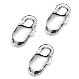 My-Bead Set of 3 Lobster Clasps 13.6 mm 925 Sterling Silver Jewellery Clasp Bracelets Necklaces Jewellery Quality DIY