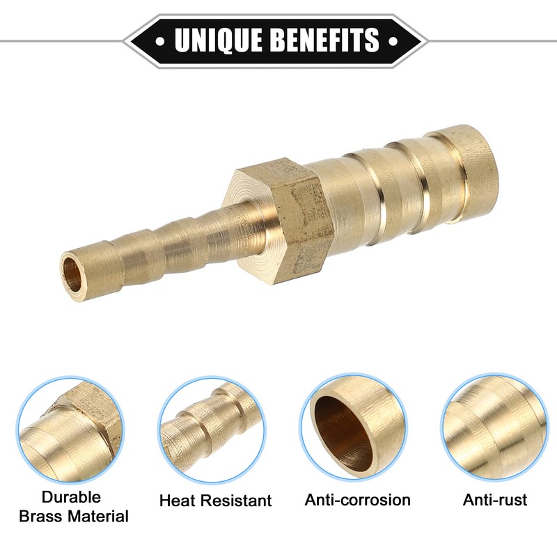 X AUTOHAUX Engine Hose Fitting Connect, 8mm-4mm Universal for Fuel