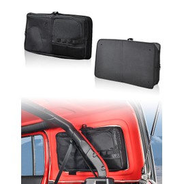 JROAD Rear Side Window Storage bag Compatible With 2018-2024 Jeep Wrangler JL 4-Door Cargo Suction Organizer Storage